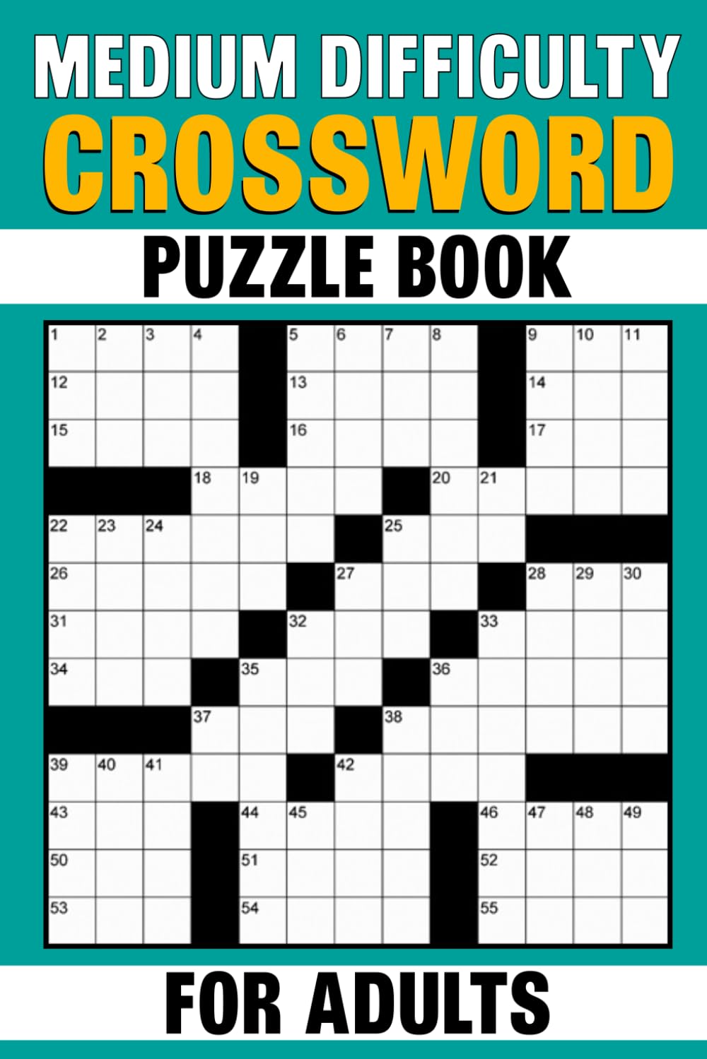 Medium Difficulty Crossword Puzzle Book For Adults Crossword Puzzle