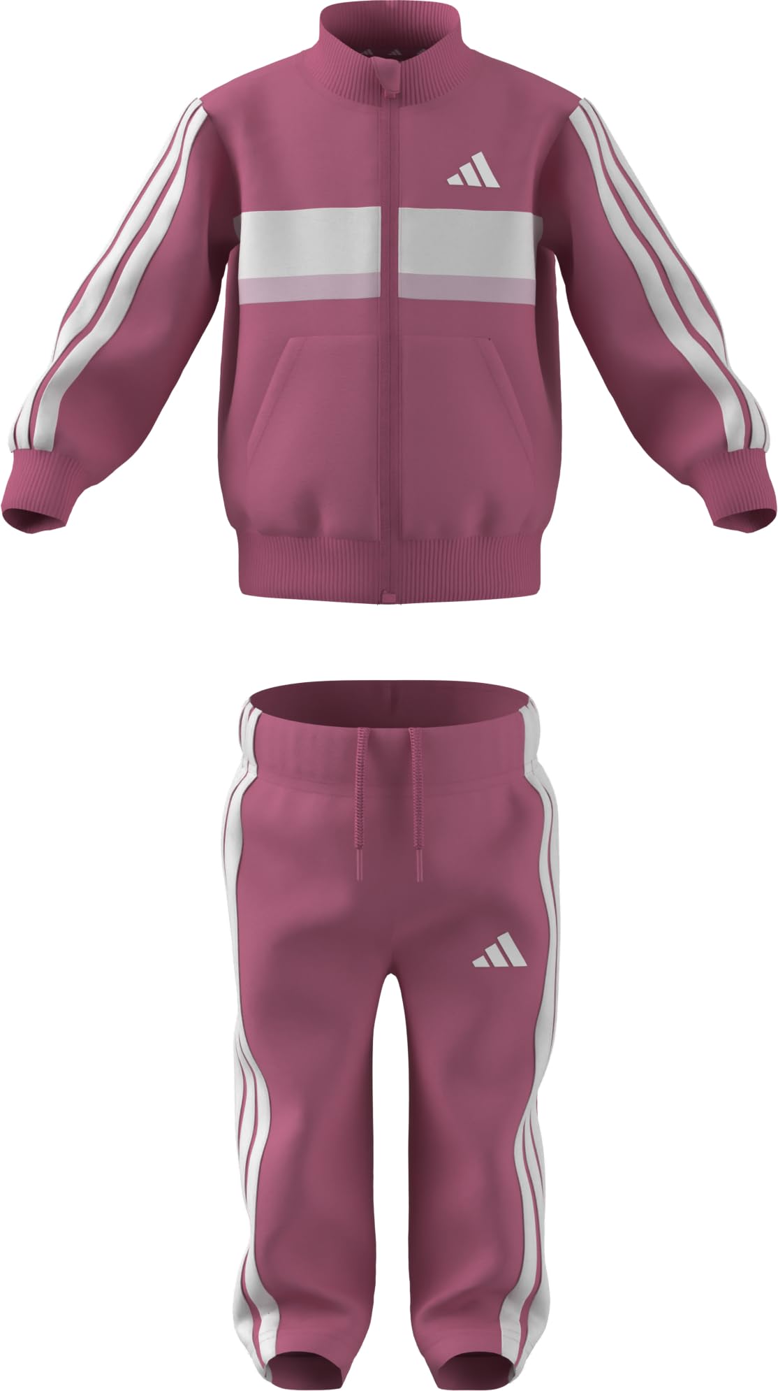 adidas Unisex - Bimbi 0-24 SEASONAL ESSENTIALS TIBERIO 3 STRIPES TRICOT TRACKSUIT