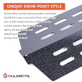 QuliMetal 7622 Deflektor ciepła do Weber Genesis serii 300, Genesis E310 E320 E330 S310 S320 S330 części grilla z przednimi pokrętłami sterowania (2011 i nowsze), pręt smakowy ze stali porcelanowej do