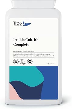 Troo Health Care Lactobacillus Acidophilus 10 Billion | CFU 120 Vegan Capsules | High Strength 6 Strain Active Live Bacterial Culture Blend | UK Manufactured to GMP Standards