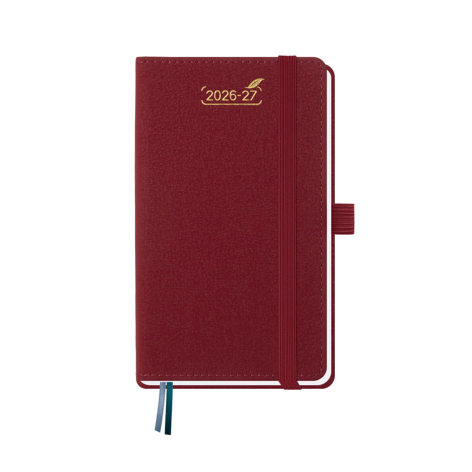 BEZEND Wochenkalender 2026 2027 mit PU-Leder Hardcover