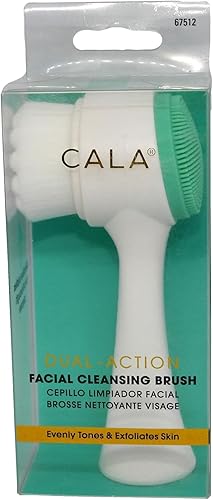 Miniatura 2 de CALA Cepillo de limpieza facial de doble acción (menta), cerdas suaves superfinas que limpian profundamente los poros, elimina el aceite, la