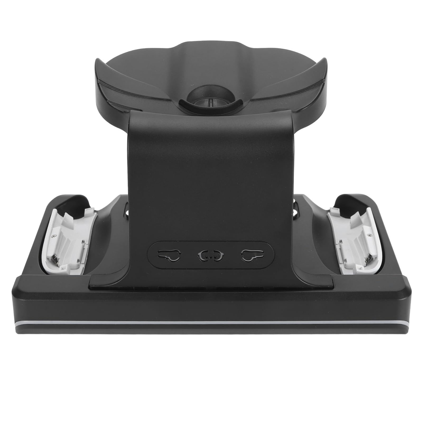 Stazione di Ricarica Meta 3, Dock di Ricarica VR a Rapida per 3 con Supporto a Parete, Supporto per Visore VR e Caricabatterie per Controller 2 in 1, con Prevenzione Multipla per (BLACK)