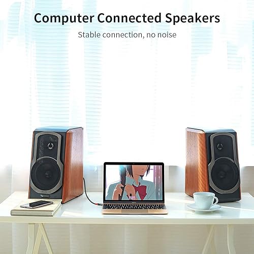 Miniatura 7 de Disino Cable de 14 a 18 de 10 pies, adaptador de interconexión mono a estéreo, calidad profesional, increíble durabilidad