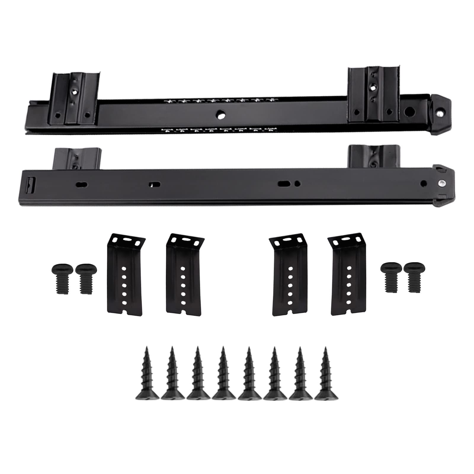for Underdesk Keyword Platform/Shelf/Drawer Telescopic Slide Rail (Color : Black)(Black)