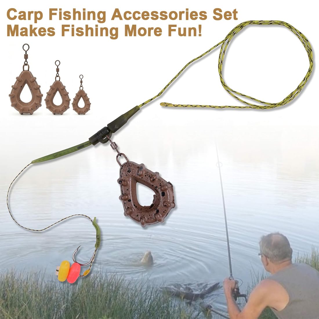 3 Pezzi Pesi Dapesca, Piombi Da Pesca Piombi Pescamare, Piombo Da Pescapesi Piombini Da Pescaforma Di Goccia, Adatto Per Lapesca All'Aperto, Lapesca In Mare, 50 G/60 G/80 G