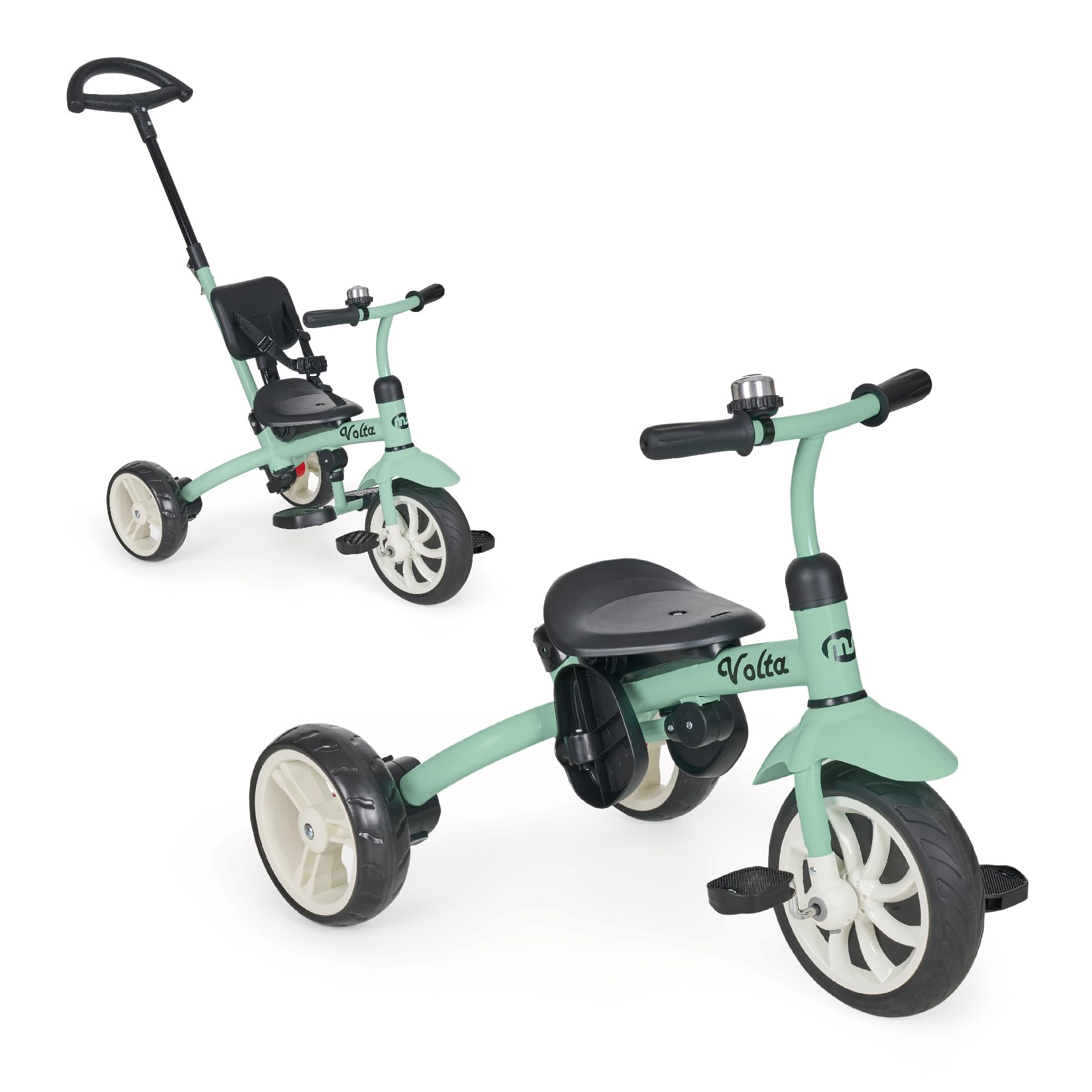 MS - Triciclo evolutivo per bambini 5 in 1 Volta - Bicicletta per bambini da 1 anno a 5 anni - Da Triciclo a Bicicletta con o senza pedali - Adattabile e trasformabile