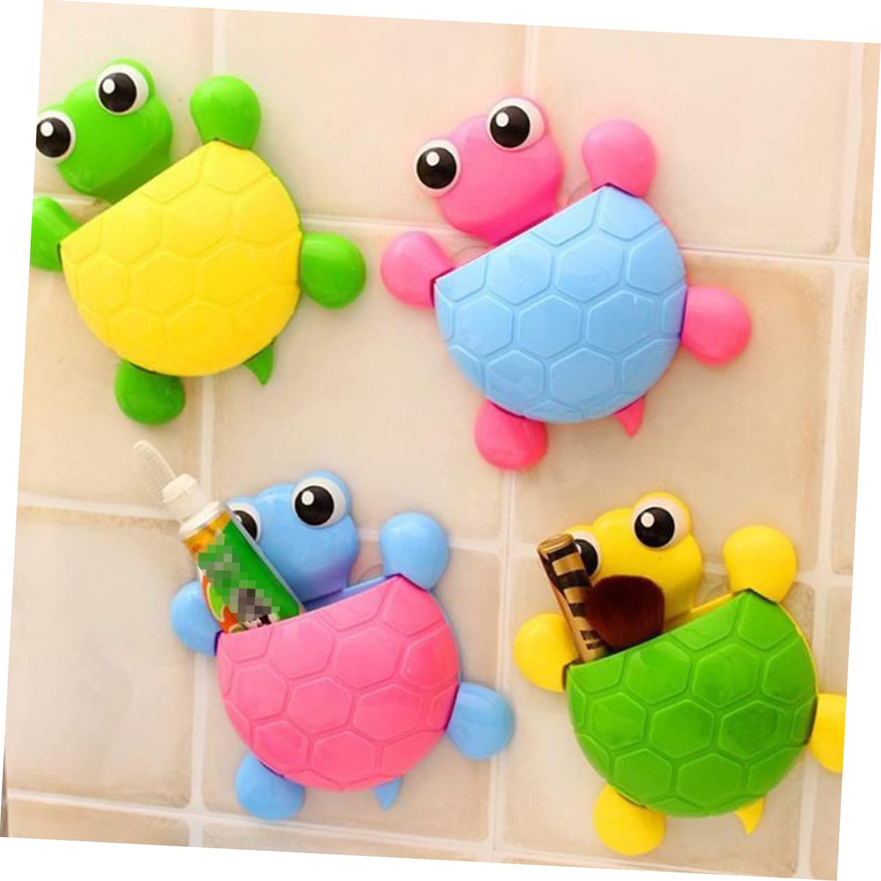 PRETYZOOM 6 Pz bicchiere muro per spazzolino denti porta rasoio per doccia spazzolini da denti per bambini portaspazzolino da lavabo porta dentifricio ventosa Porta spazzolino da denti