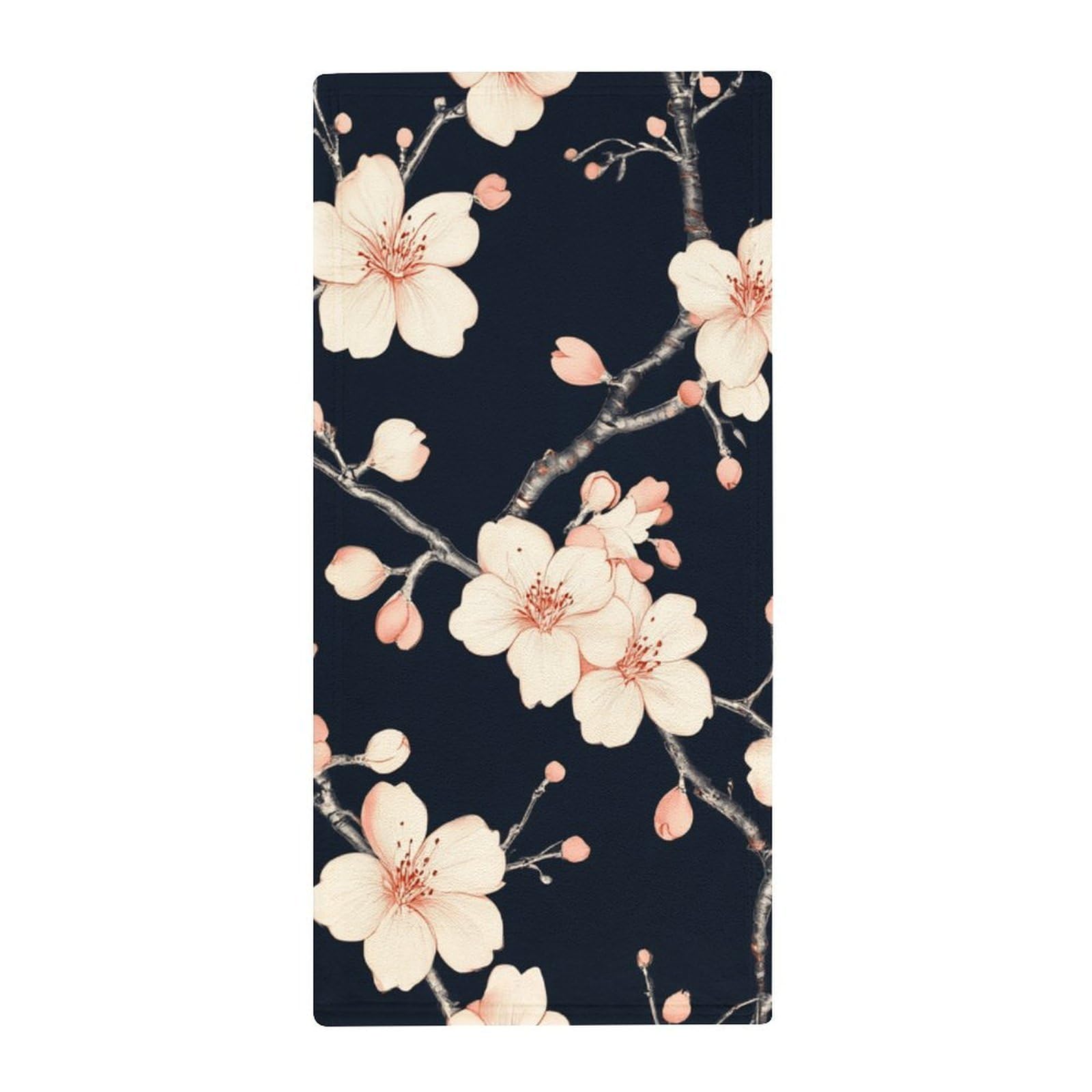 Anceky Lightweight Travel Towels, Blossom Japanese Cherry Absorbent Fingertip Towels for Camping, Yoga & Gym Essentials