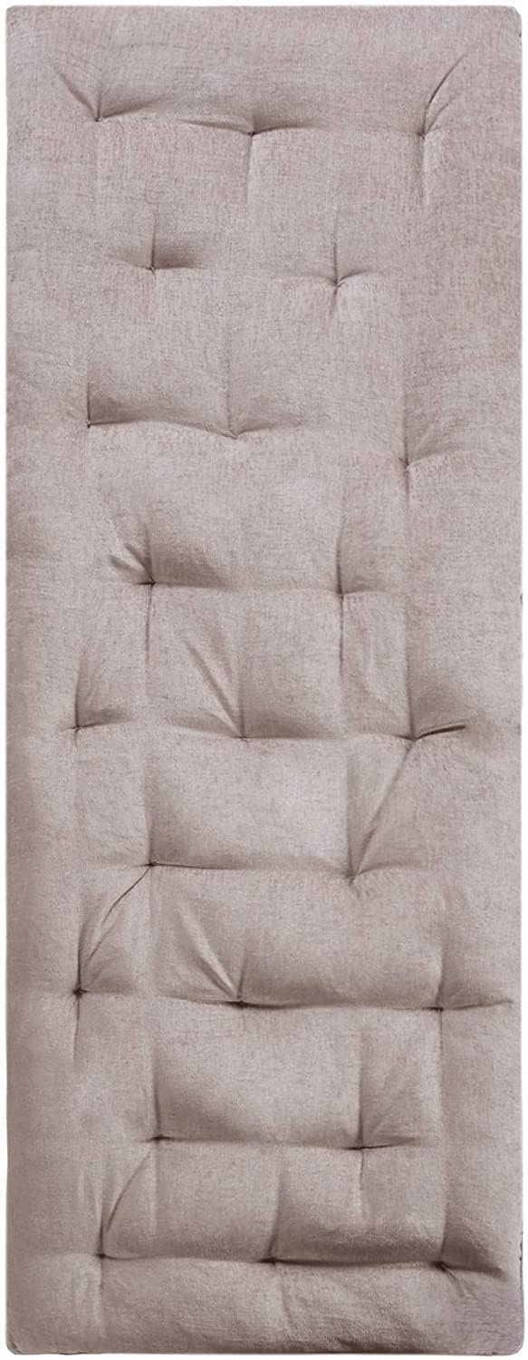 OGFC 80206 Classic Foldable Lounge Floor Pillow Cushion Tufted Guest Mattress for Meditation, Game Playing, Yoga, Reading with Travel Wrap, 74x27, Blush 1