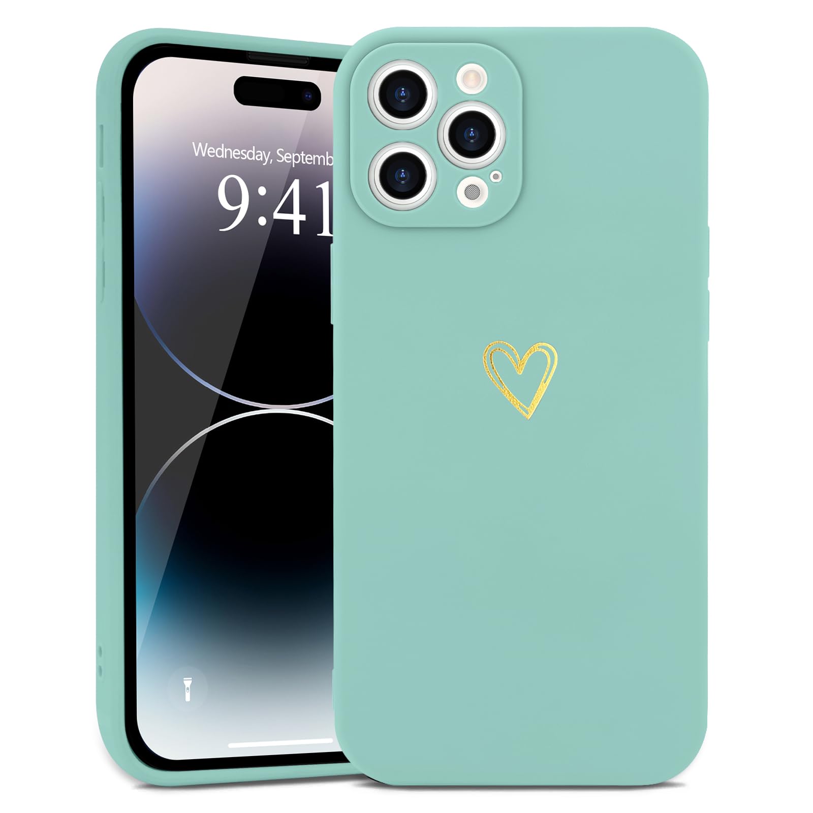 Wirvyuer Kompatibel mit iPhone 13 Pro Max Hülle Blumenmuster