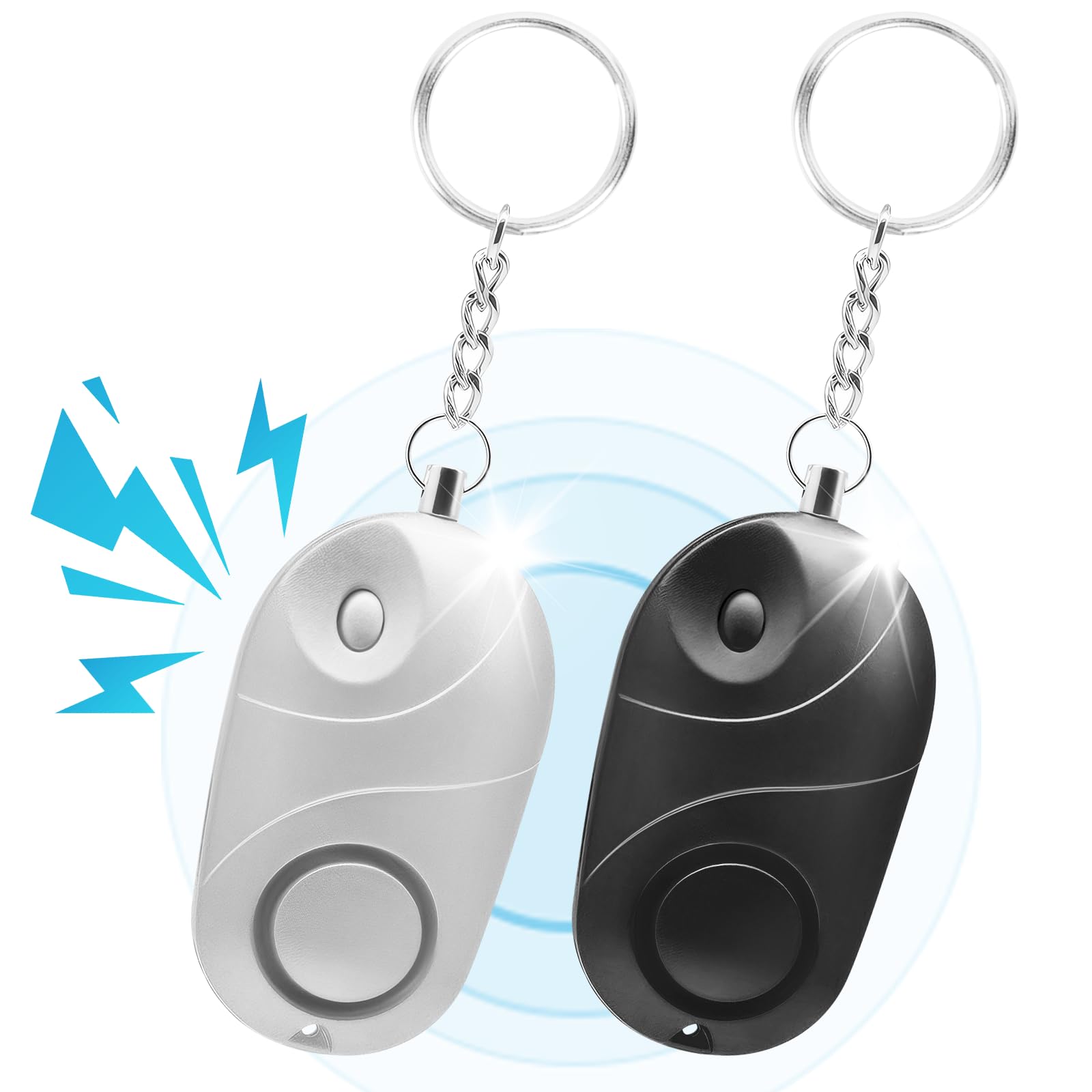 Allarme Personale 130 DB Con Luce LED - Portachiavi Sicurezza Per Donne, Anziani E Bambini - Foto 2