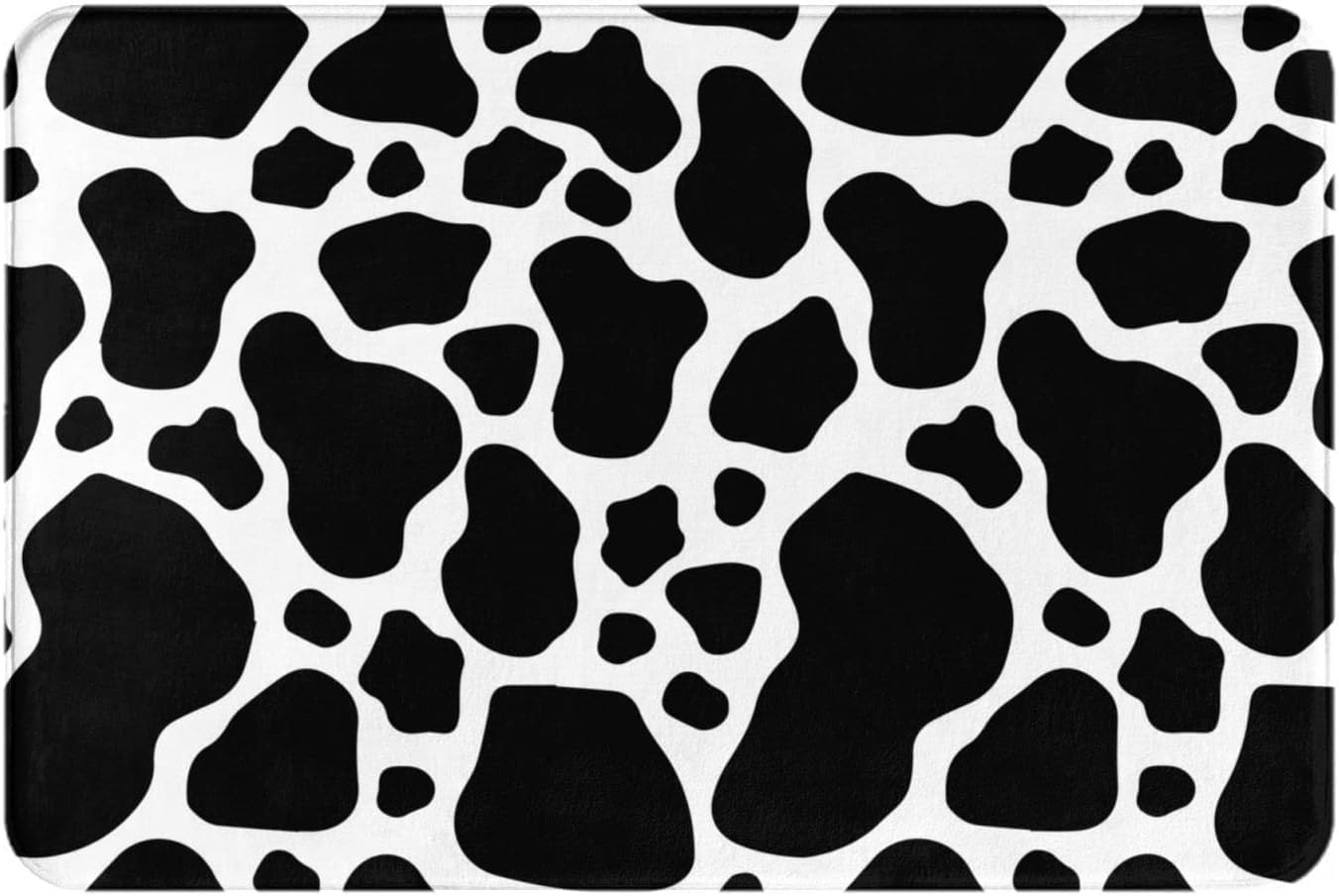 玄関マット カーペット 牛柄 黒と白 ドアマット 屋外用 玄関マット 泥落とし ドアマット 滑り止め 吸水 厚手 耐磨耗性 200&times;