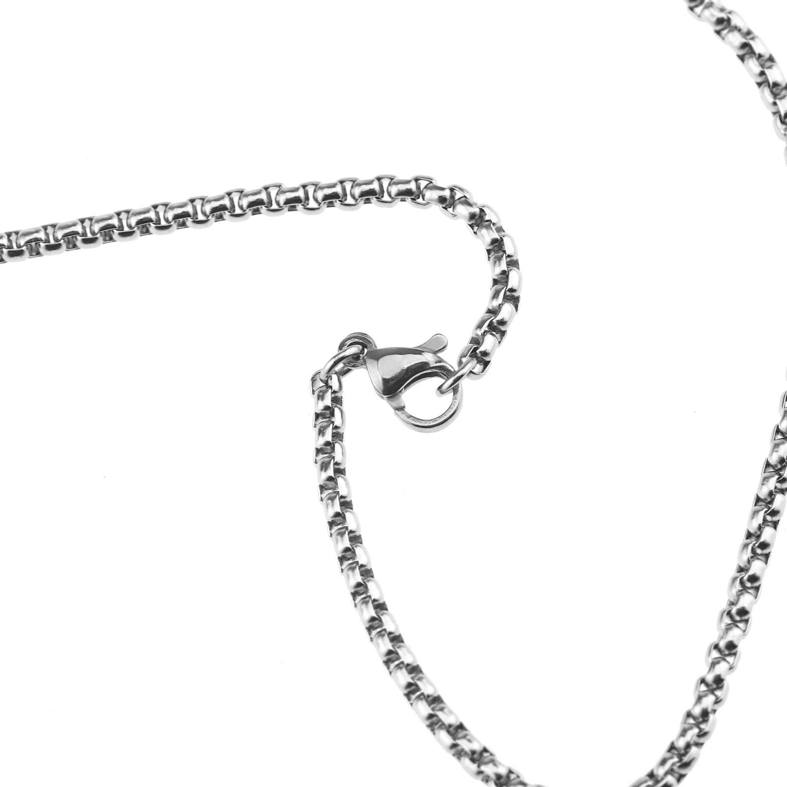 Collar de encanto de fútbol de acero inoxidable para hombre mujer niño niña 60 cm