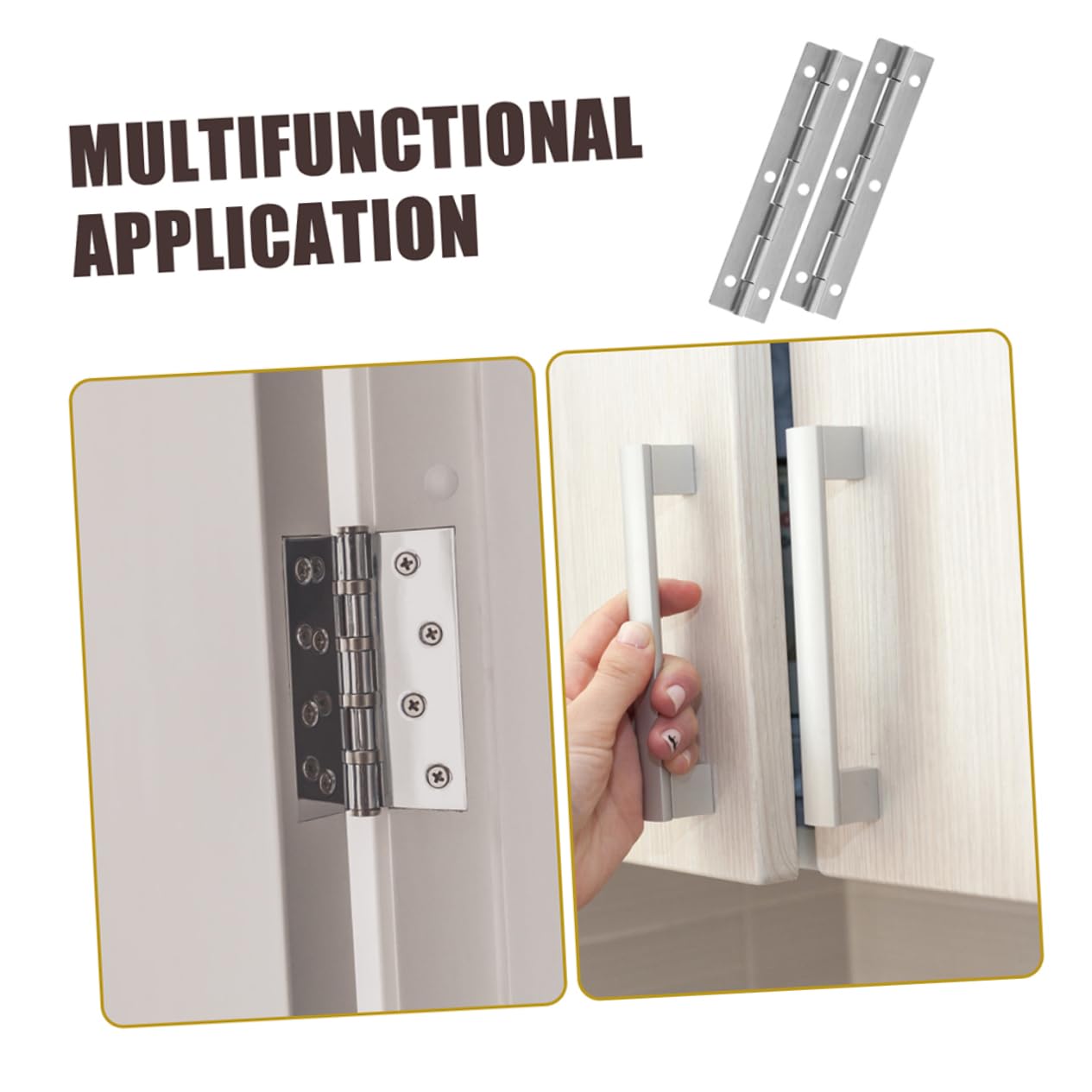 Operitacx 6 piezas Bisagras de Piano Continuas Inoxidable Resistentes para Puertas y Cajas de Diseño Moderno y Fácil Instalación para Uso Frecuente Gabinetes y Muebles