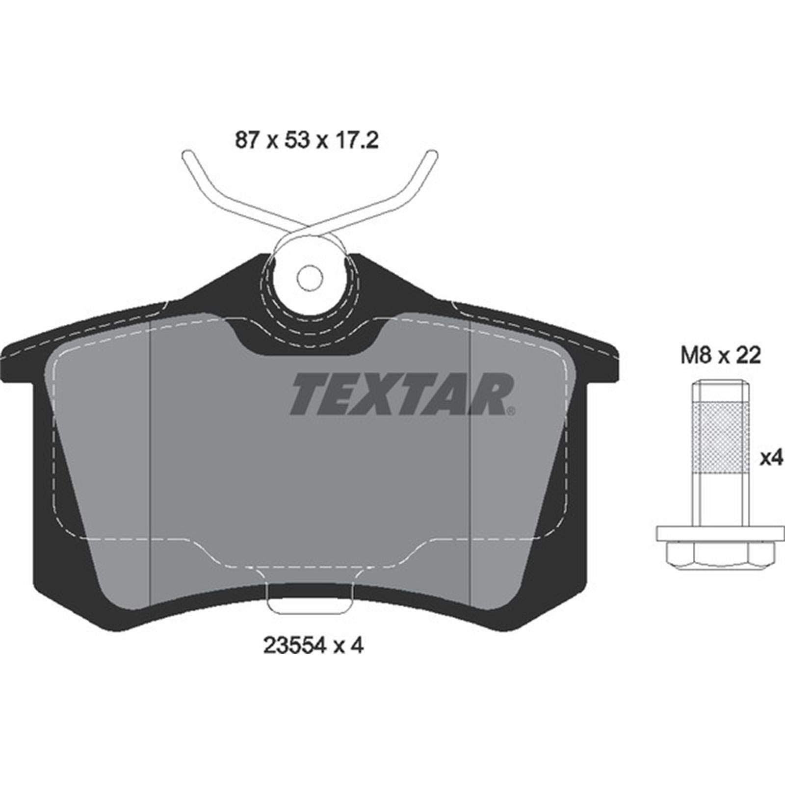 Textar Bremsscheiben 245mm + Beläge hinten | 92106203 + 2355402 für A4 8E B6 B7 + Exeo 3R