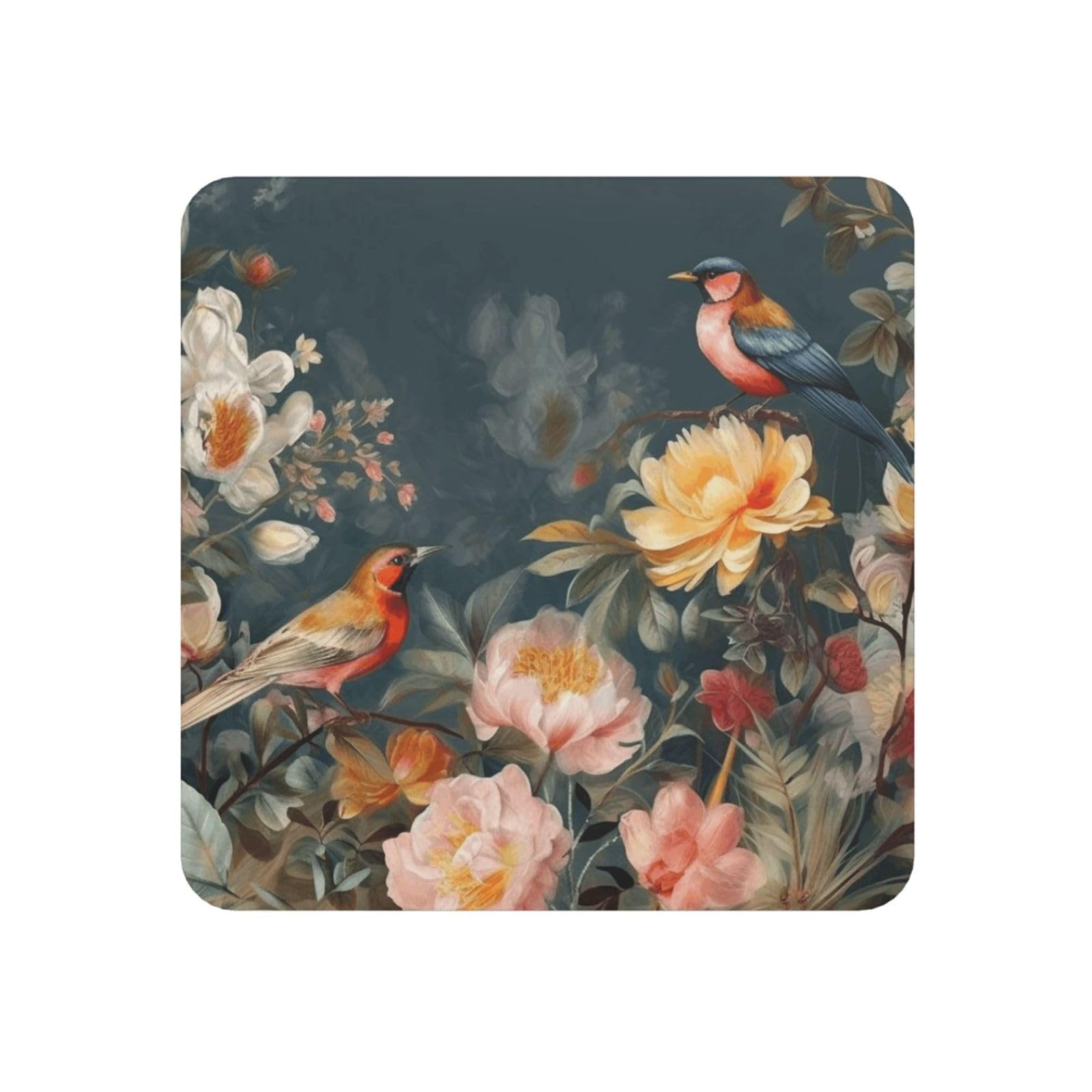 Fodpand Square Flowers Birds Fridge Magnets, Strong Small Refrigerator Magnets Decorative Magnets For Kitchen Fridge Office Locker - Funny Magnetic Stickers Birthday Gifts