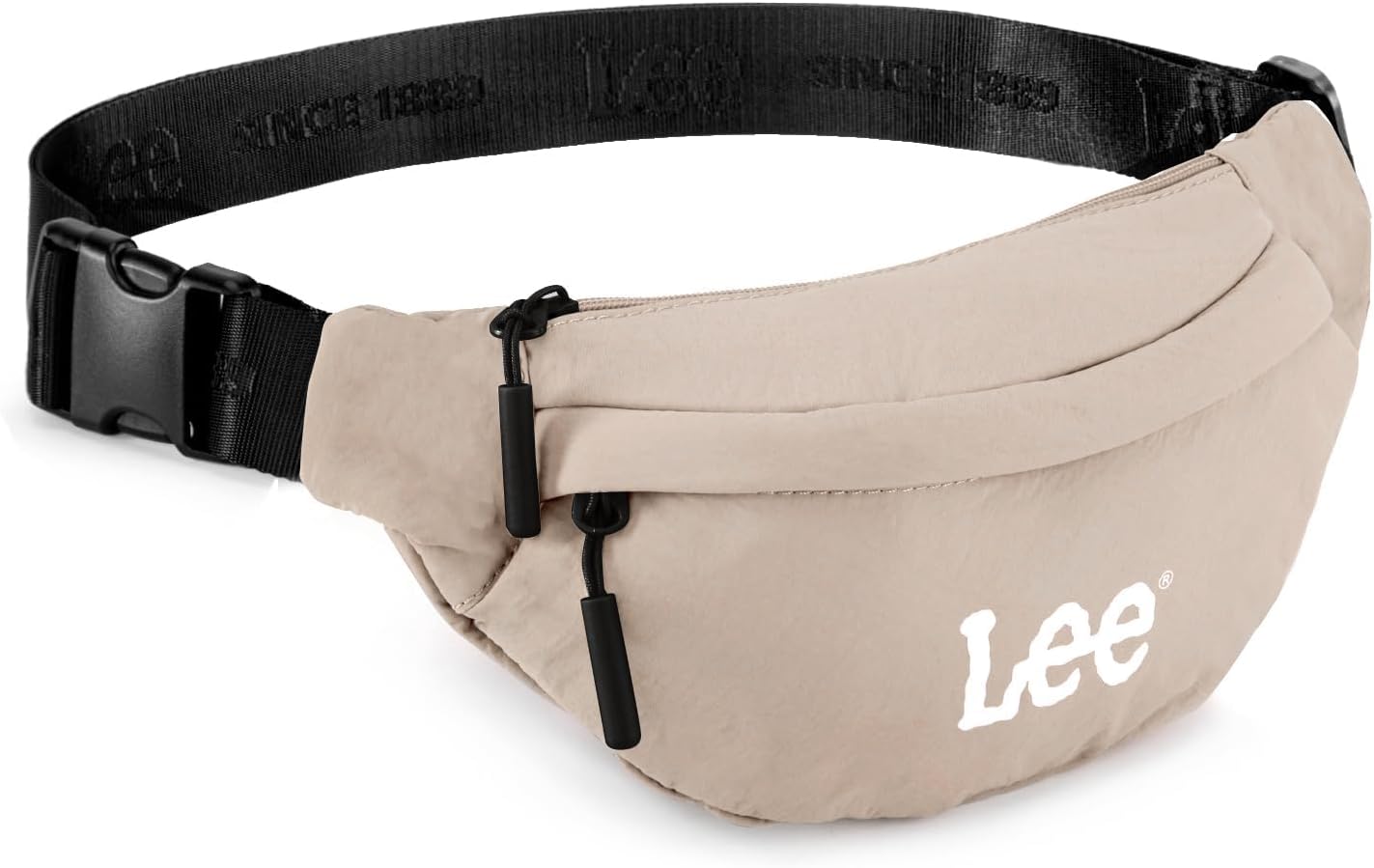 Lee Fanny Packs for Women Water-Resistant Crossbody Bag Lightweight Waist Pack for Travel & Everyday Use, Khaki/Black
