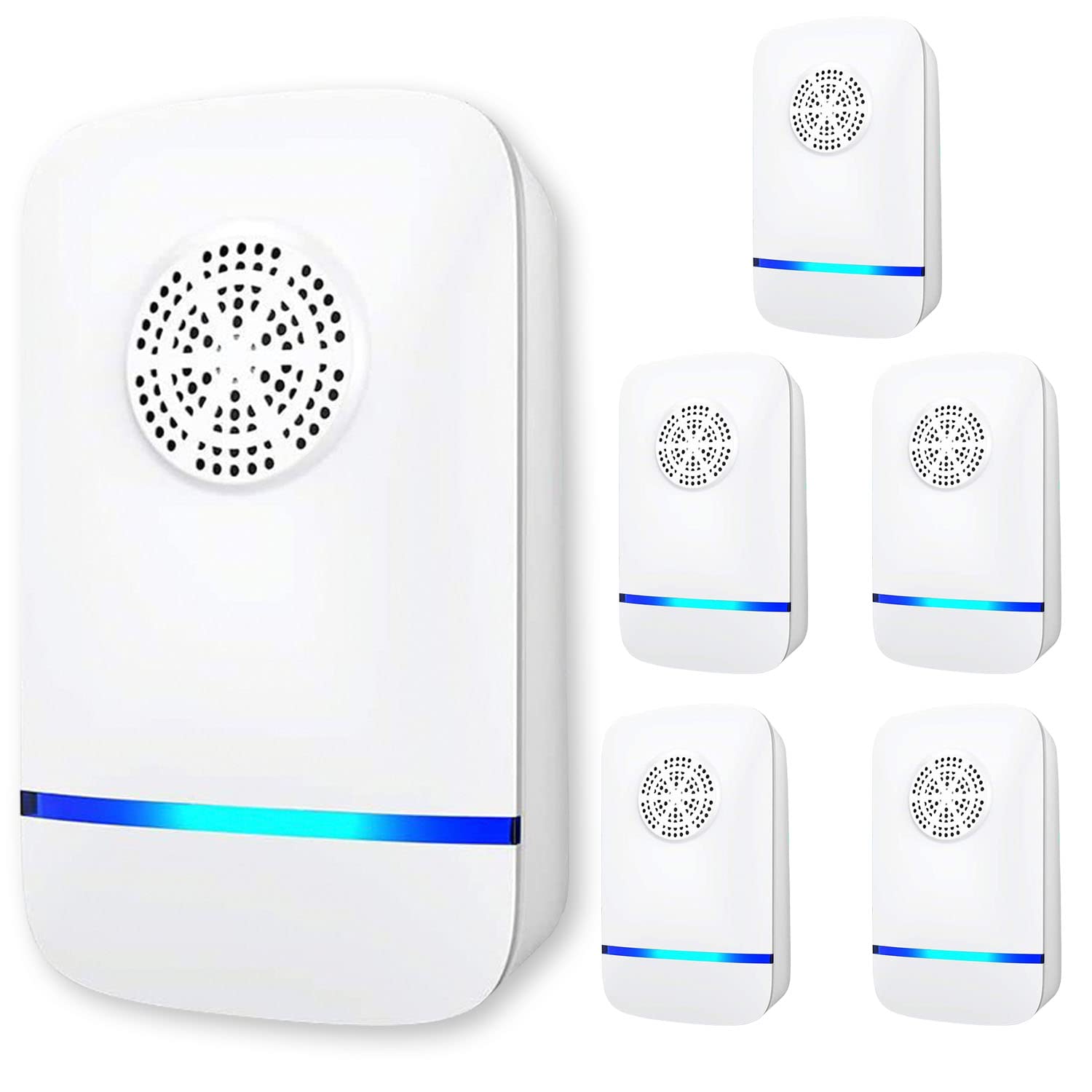 Ultrasonic Pest Repeller 6 Pack Electronic Pest Repellent Plug in Indoor Pest Control for Control Roaches, Mice, Spider, Ant, Bug,Fleas, Mosquito Repellent for House, Garage, Warehouse, Office, Hotel