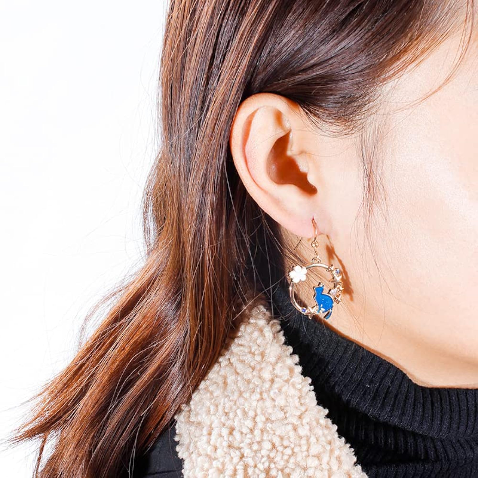 Cat Statement Acrylic Star Dangle Earrings