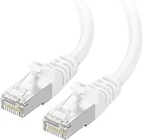 Cable Matters Cabo Ethernet Cat6A blindado 10Gbps Snagless 7,6 m (SSTP, cabo Ethernet blindado SFTP, cabo blindado Cat6, cabo de rede blindado Cat 6) em branco