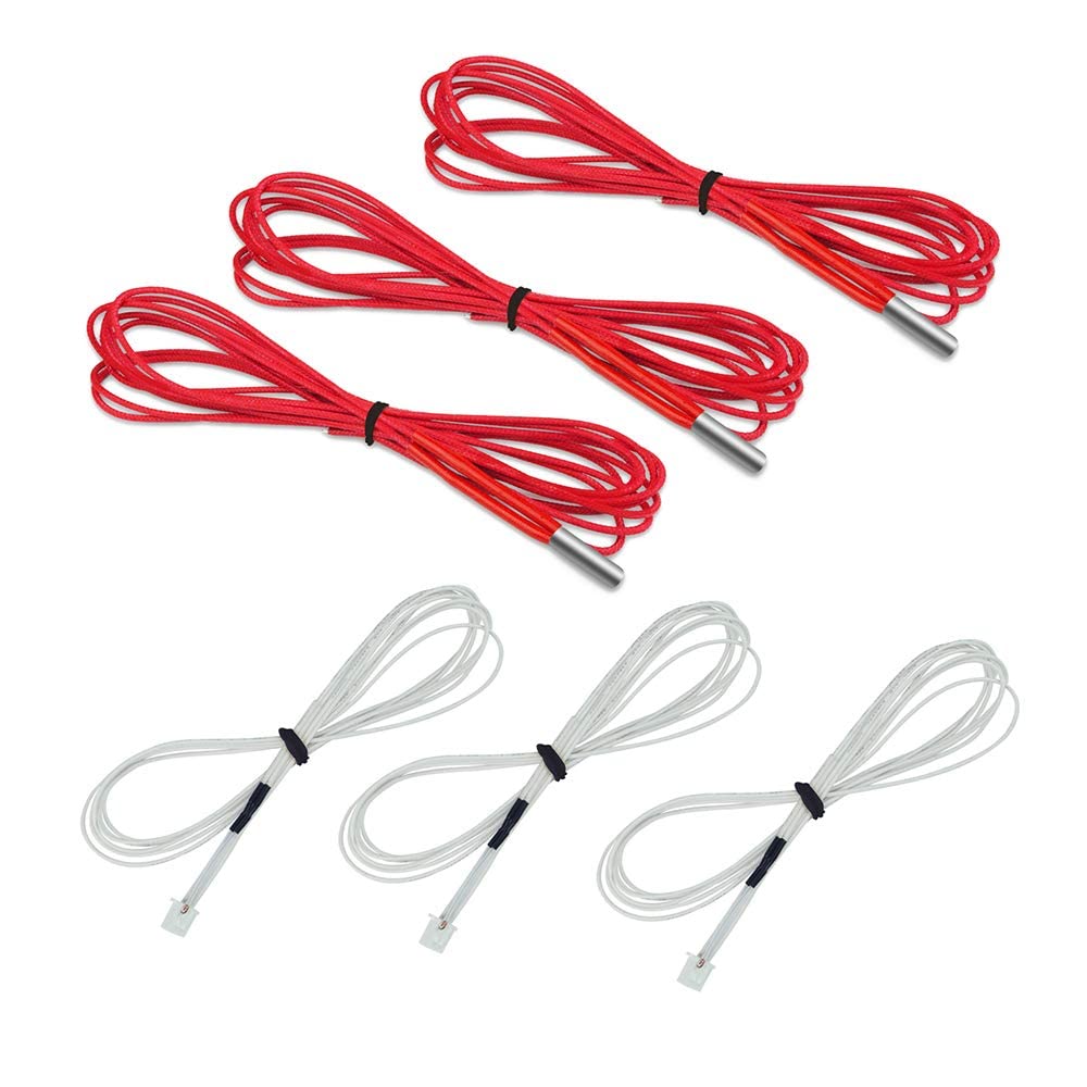 3DINNOVATIONS 1M Ceramic Cartridge Heater Heating Tube (3Pcs) 24V 40W + NTC Thermistor 100K 3950 (3Pcs) 24V 3D Printer Creality CR-10 / CR-10S / S4 / S5 / Mini Makerbot RepRap Prusa i3 [6 pcs/Pack] (B09TWT8LH9) Amazon Price History, Amazon Price Tracker