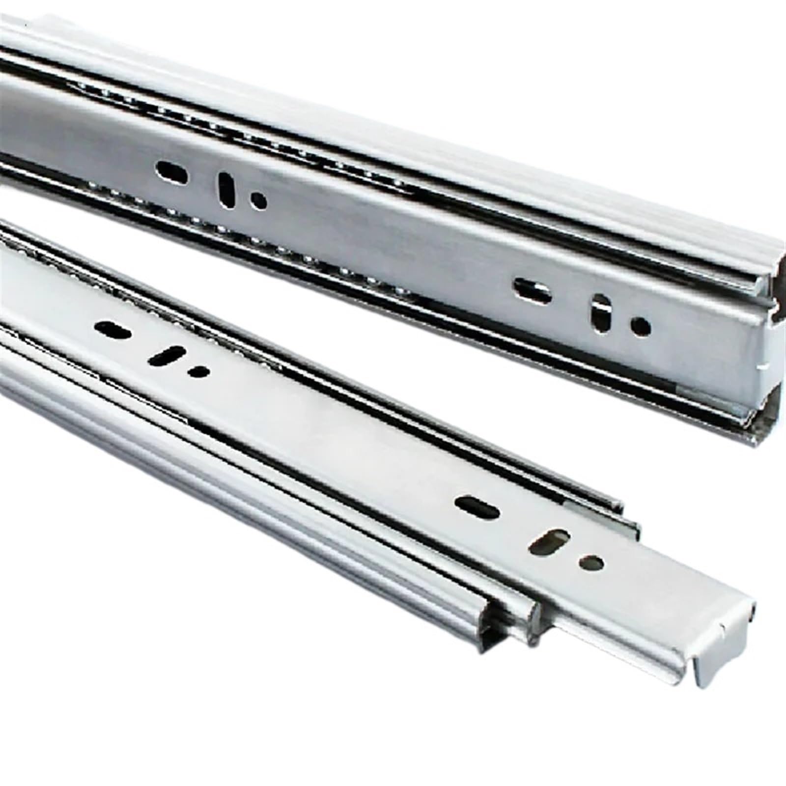 Rail de tiroir 55 cm coulisse à trois rails pour quincaillerie de meubles lot de 2