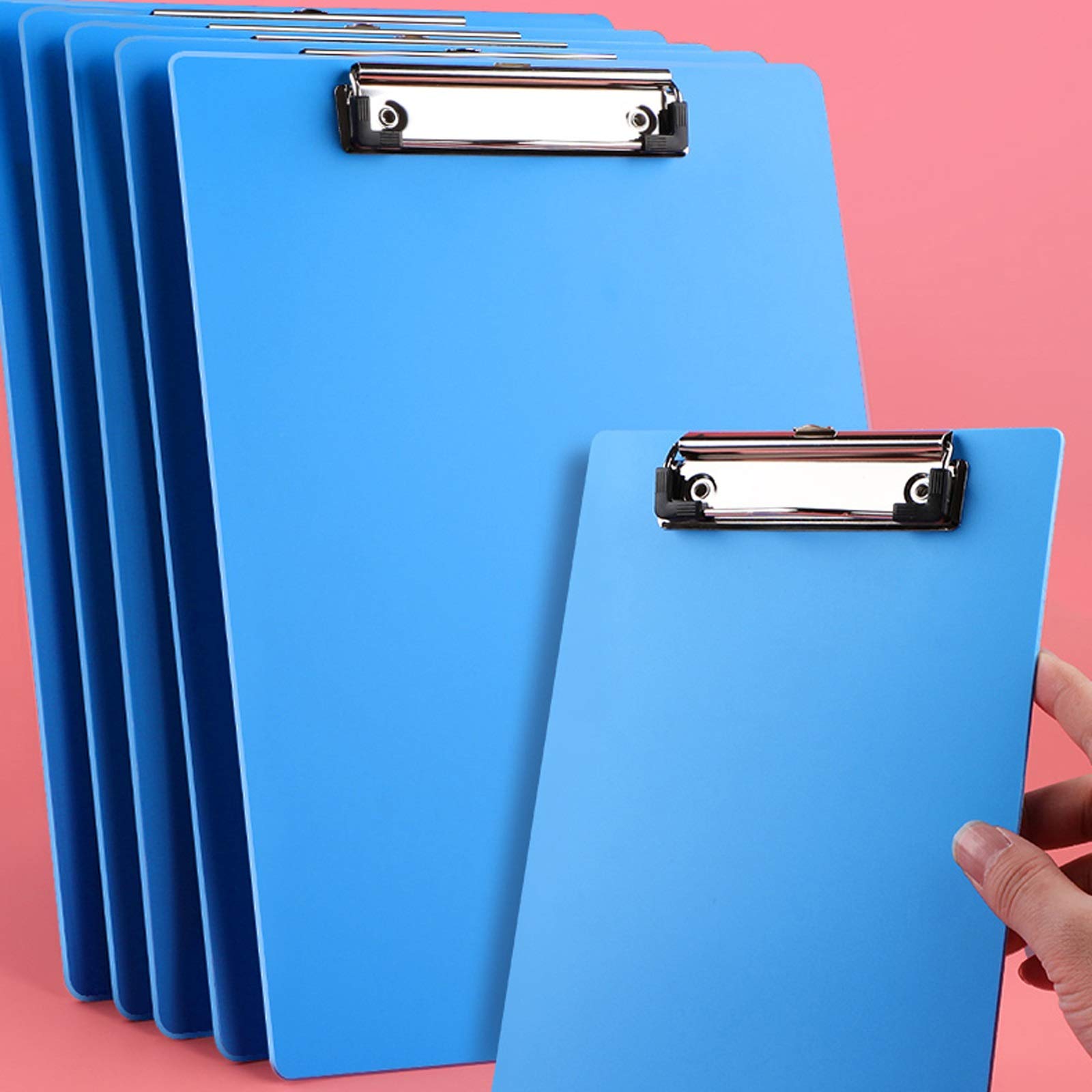 Portablocco Cartella di carta A4 con robusta clip in metallo in plastica per appunti per la scrittura del menu di scrittura per il ristorante della scuola per uso domestico (10/20 pack) Clipboard Port