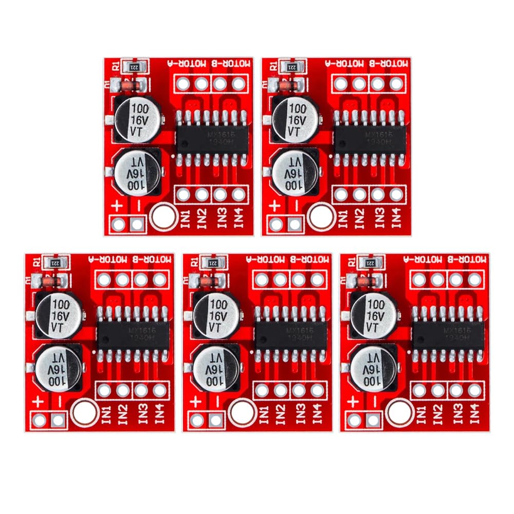DollaTek 5Pcs Dual Channel L298N PWM Speed DC Motor Driver Board Dual H-Bridge Stepper Motor Module
