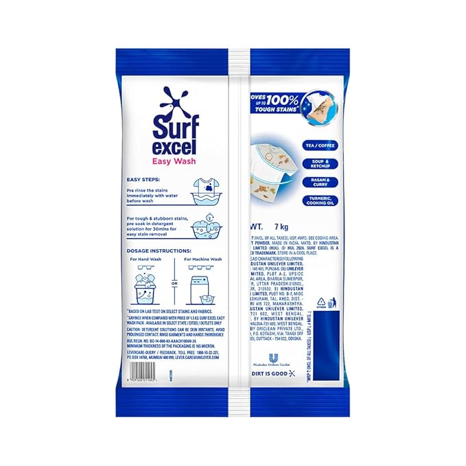 Surf Excel Easy Wash Detergent Powder7 kg