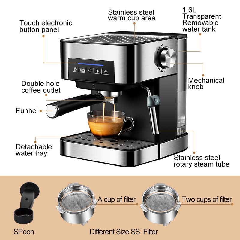 Cafetera Italiana Semiautomática con Espumador de Leche miniatura 7
