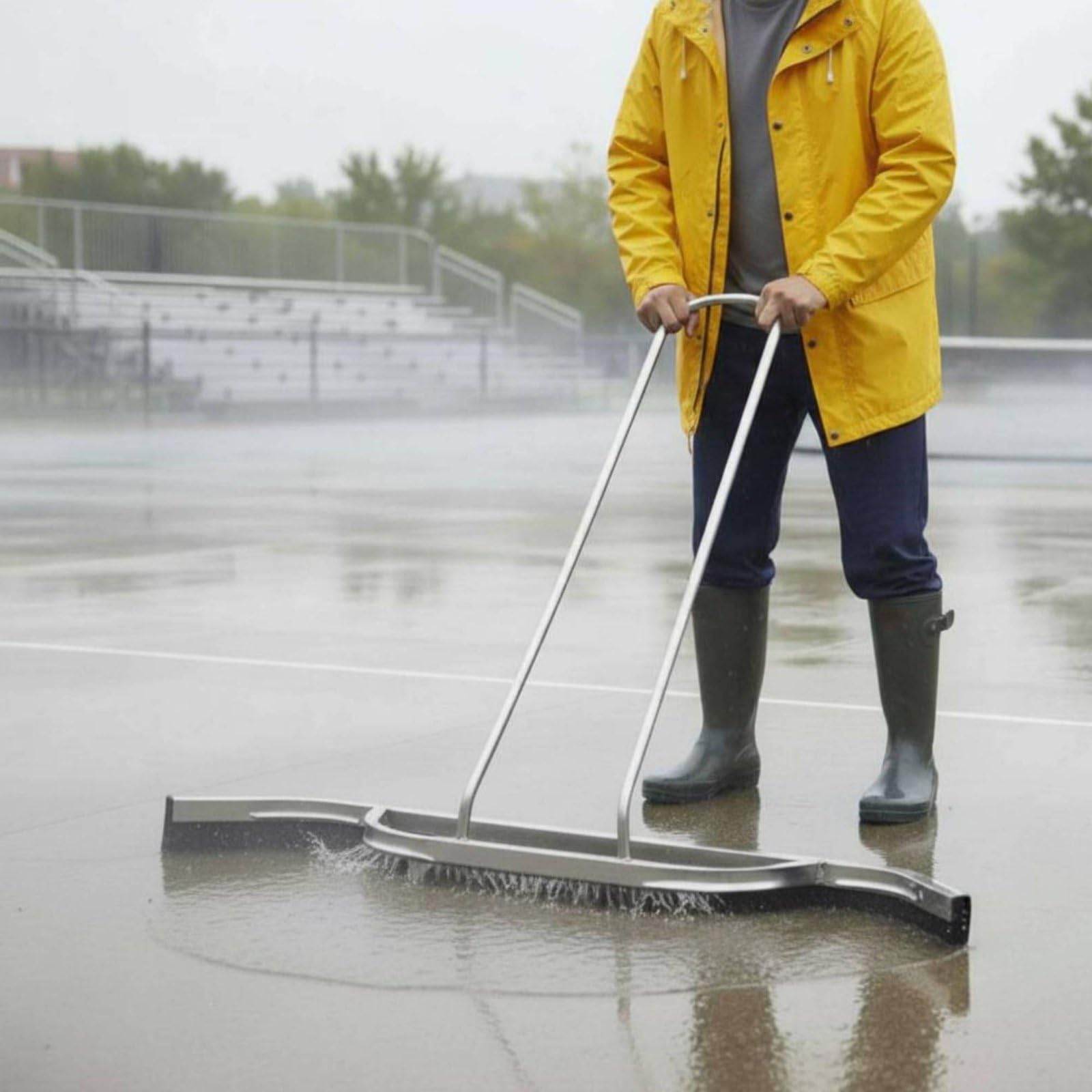 Escurridor de Cancha Diseñado para Cortes Exteriores Limpiador de Superficies Marco Robusto de Acero Tecnología de Láminas de Goma Expandida Adecuado para Húmedas Instalaciones Deportivas