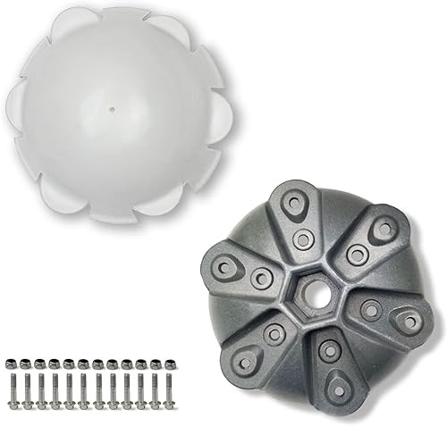 Miniatura 9 de Mars Rock Pequeño cubo de rueda de turbina eólica y tapa con 5 paletas, tornillos y tuercas Kit para generación de turbinas eólicas horizontales DIY