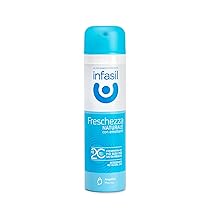 Infasil Deodorante Spray Freschezza Naturale, Efficace Fino a 24H, Formula Idratante con Emollienti e Molecola 2C contro gli Odori, Deodorante Senza Alcol, 150 ml.