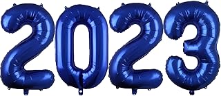 2023 Balloons 40 inch Blue Foil Number Balloons for 2023 New Year Eve Graduation Balloon Decorations Festival Party Supplies
