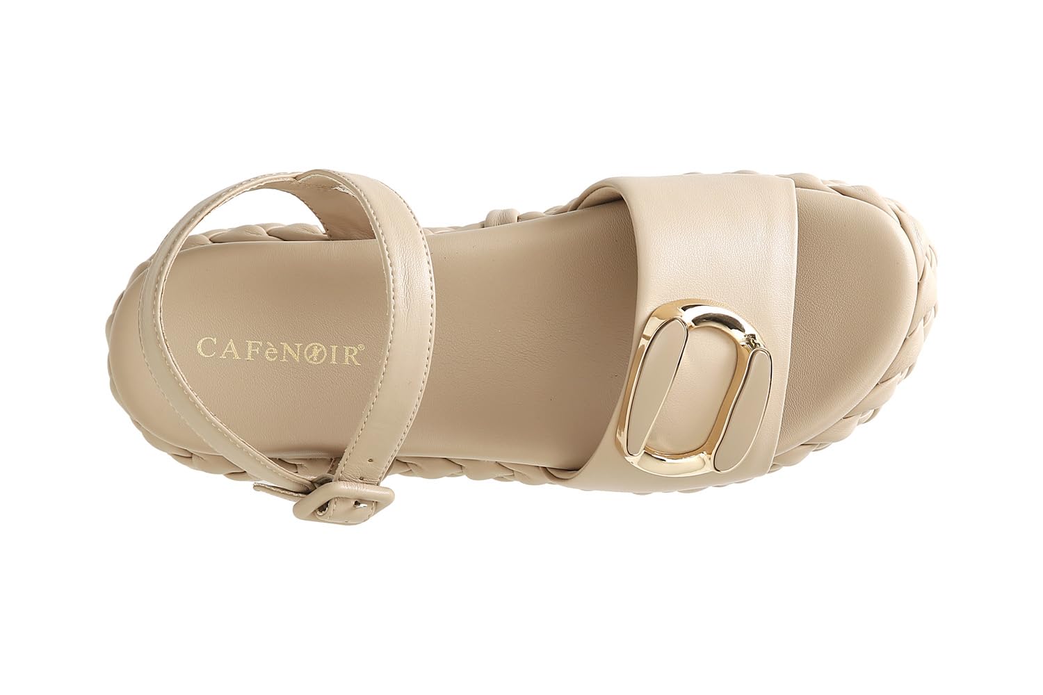 CAFèNOIR - Sandali Gilda Con Fondo A Treccia E Accessorio, Da Donna, Colore Taupe