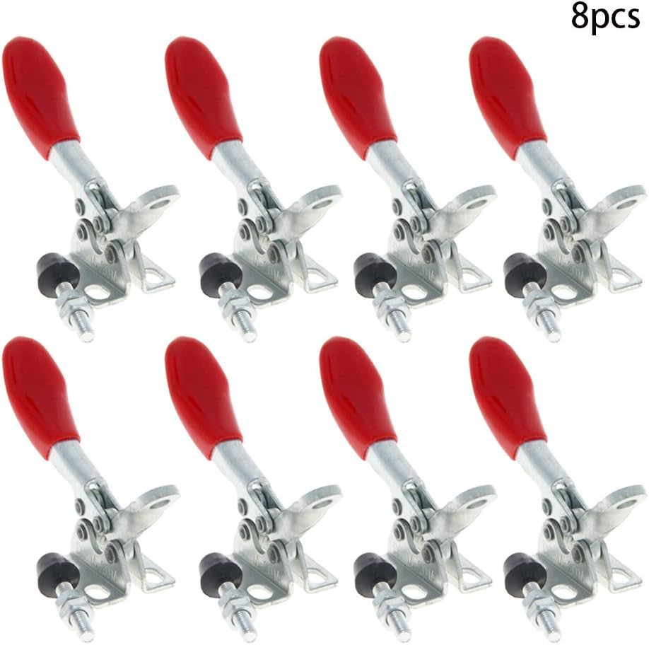 Utoolmart Toggle Clamp DEMA-201A Horizontal Clamp Quick Release 27Kg 59lbs 8 Pcs