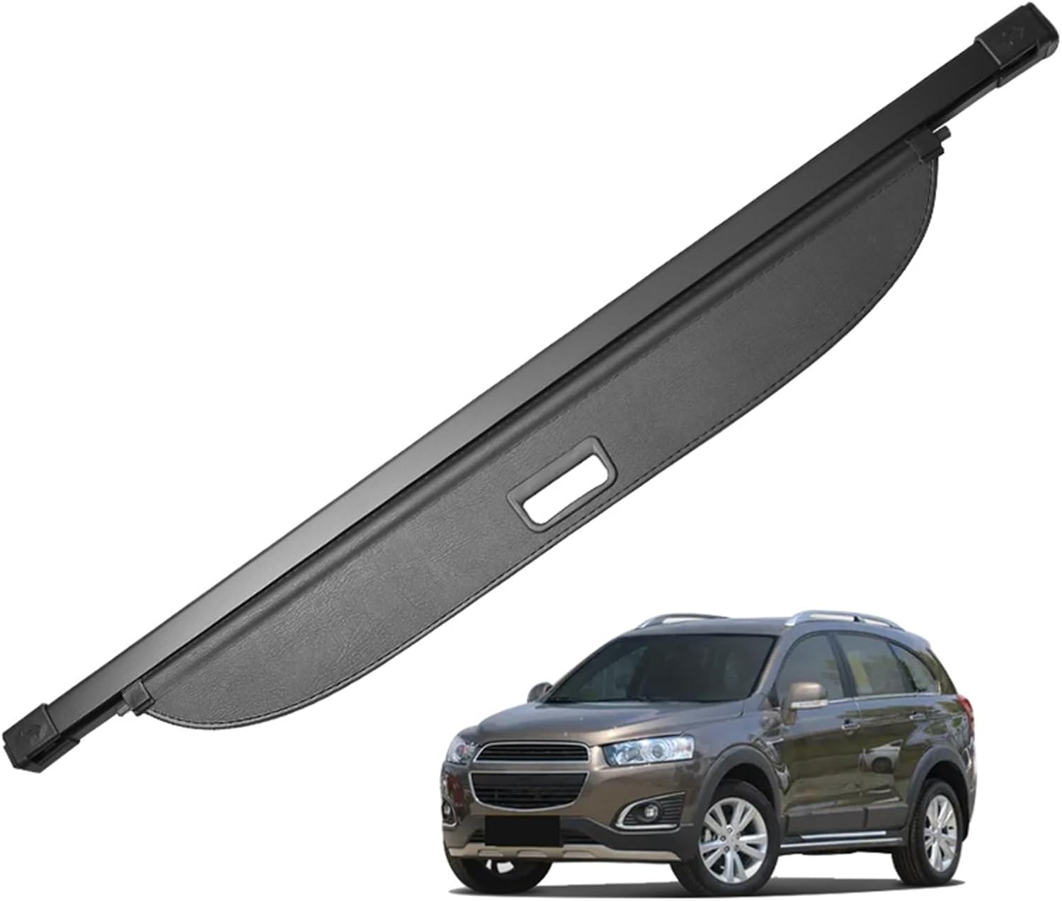 Compatible for Chevrolet Captiva 2008-2017 Cargo Cover Trunk Retractable Parcel Rack Shield Privacy Cargo Cover Auto Accessories(Canvas)
