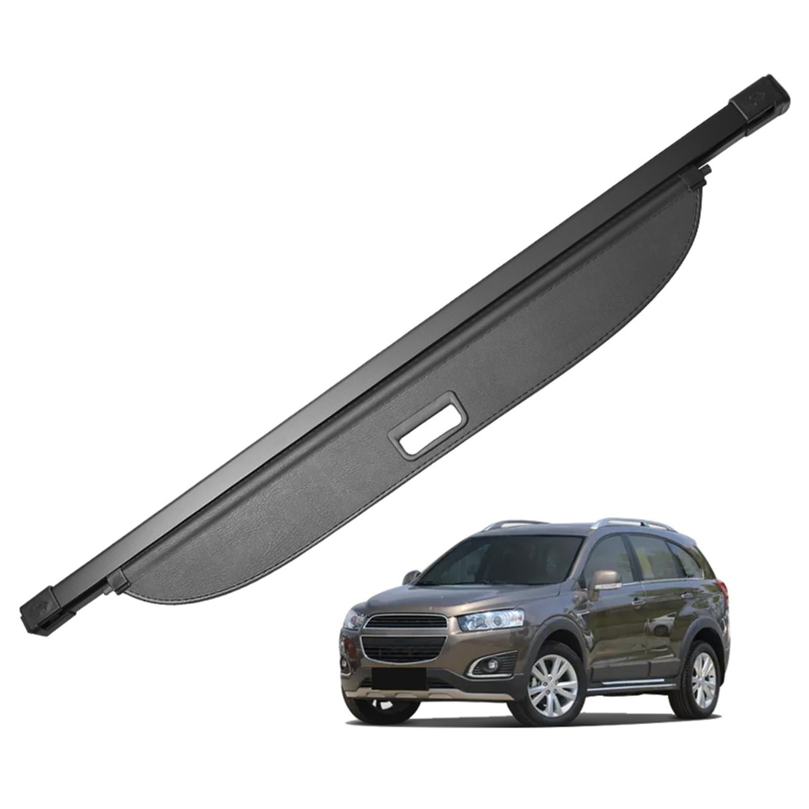 Compatible for Chevrolet Captiva 2008-2017 Cargo Cover Trunk Retractable Parcel Rack Shield Privacy Cargo Cover Auto Accessories(Canvas)