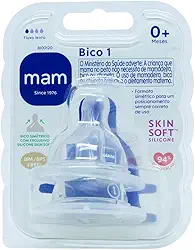 Kit 2 Bicos Mamadeira Mam Easy Start ou Easy Active (1 Fluxo Lento 0+ Meses)