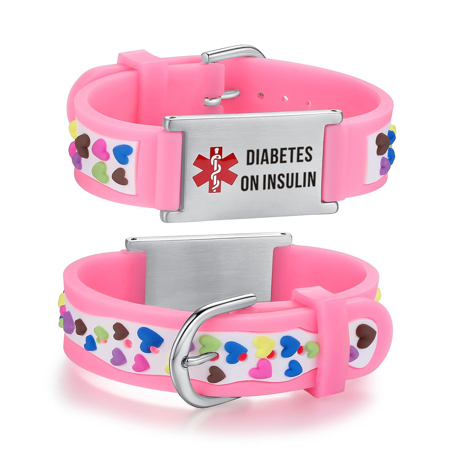 LinnaLove cartoon medical alert id bracelets Parents gift to Son, daughter, brother, sister