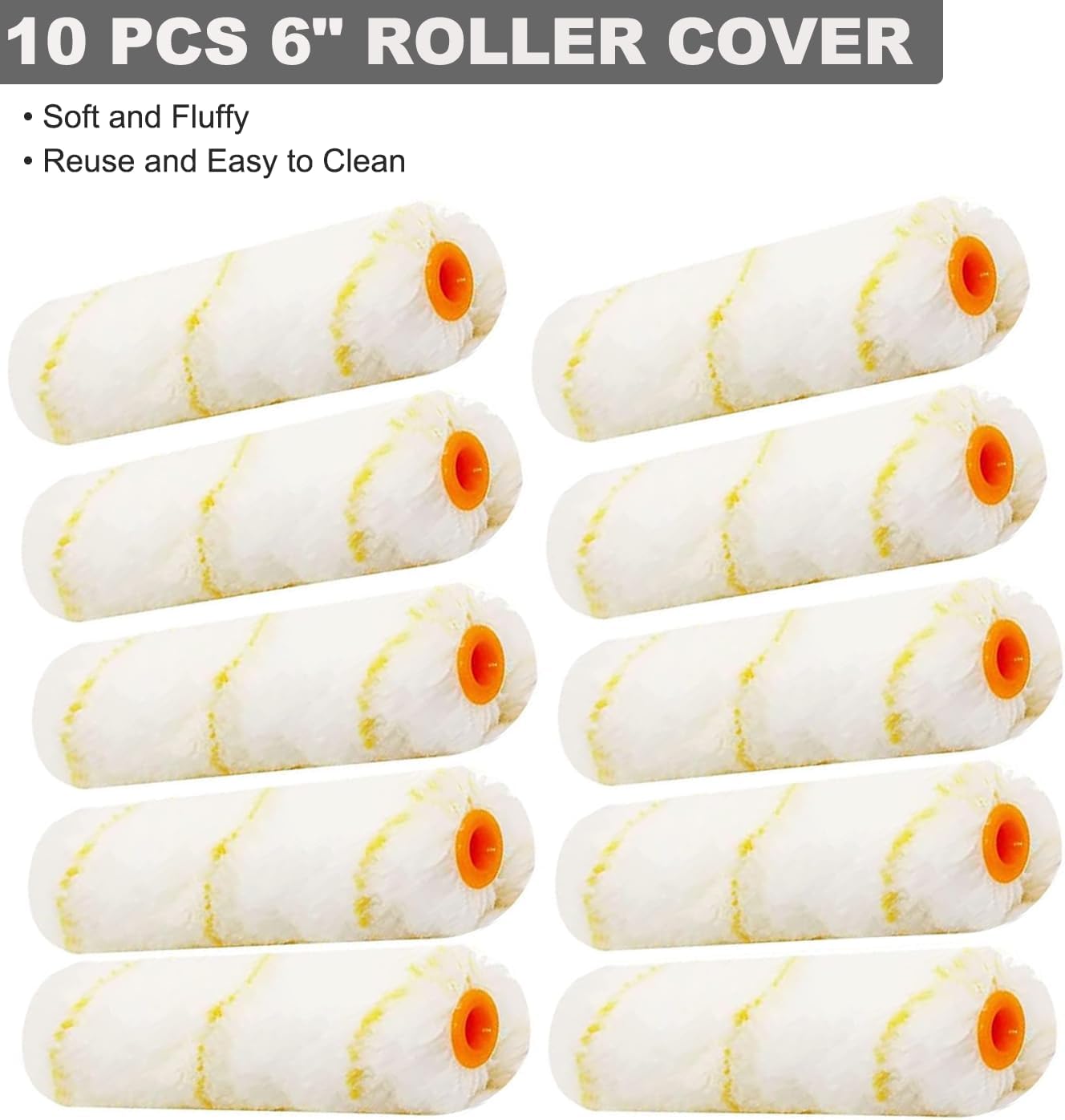 Paint Rollers with 10 Paint Brushes