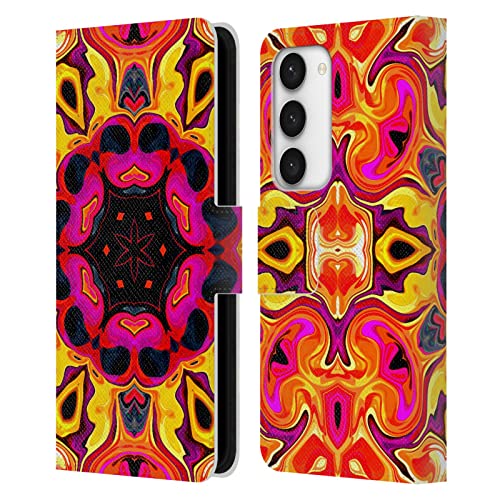 Housse cuir Haroulita pour Samsung S23 5G : art abstrait et protection portefeuille au quotidien