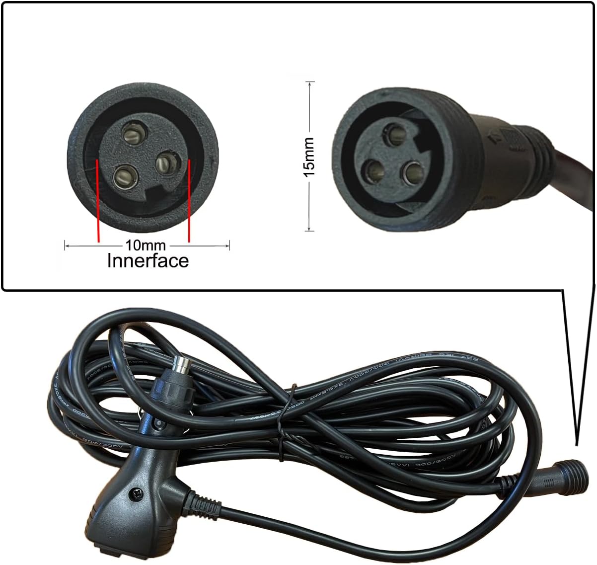 Extension Wire 6.6FT Waterproof Cord W/Cigarette Plug for Emergency Warning Traffic Advisor Vehicle LED Strobe Light Bar image 2