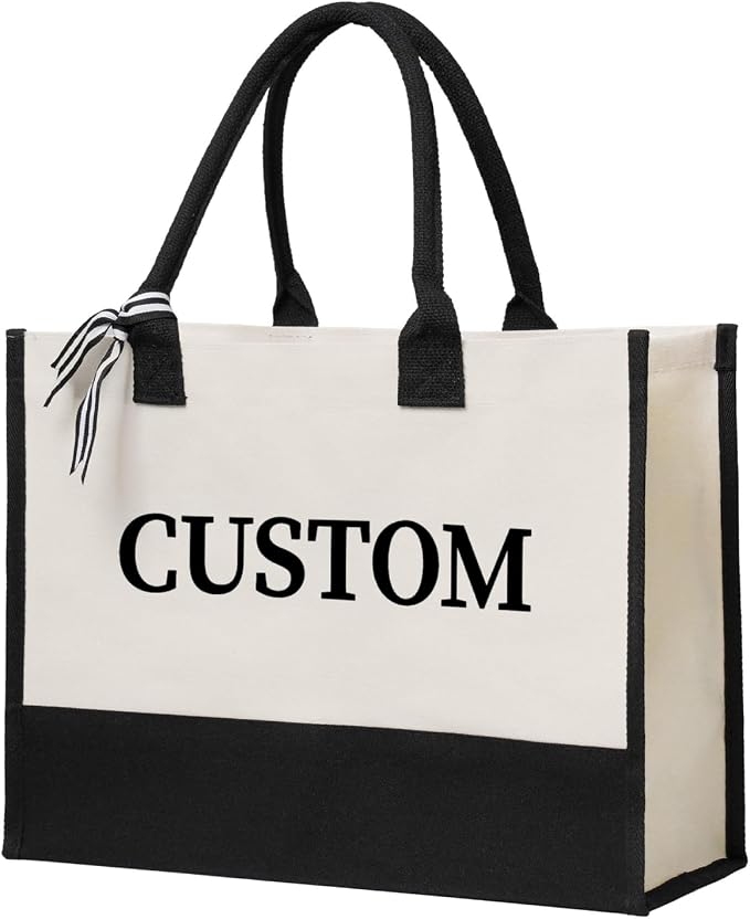 Custom Canvas Tote Bag Personalized Wedding Canvas Bag Gift for Women Beach Tote Bag, Rainbow Tote Bag,Birthday Gifts