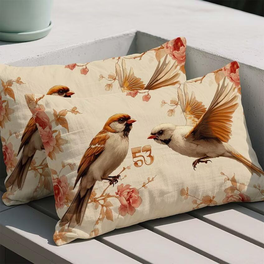 Housse coussin rectangulaire lin avec impression double face haute qualité