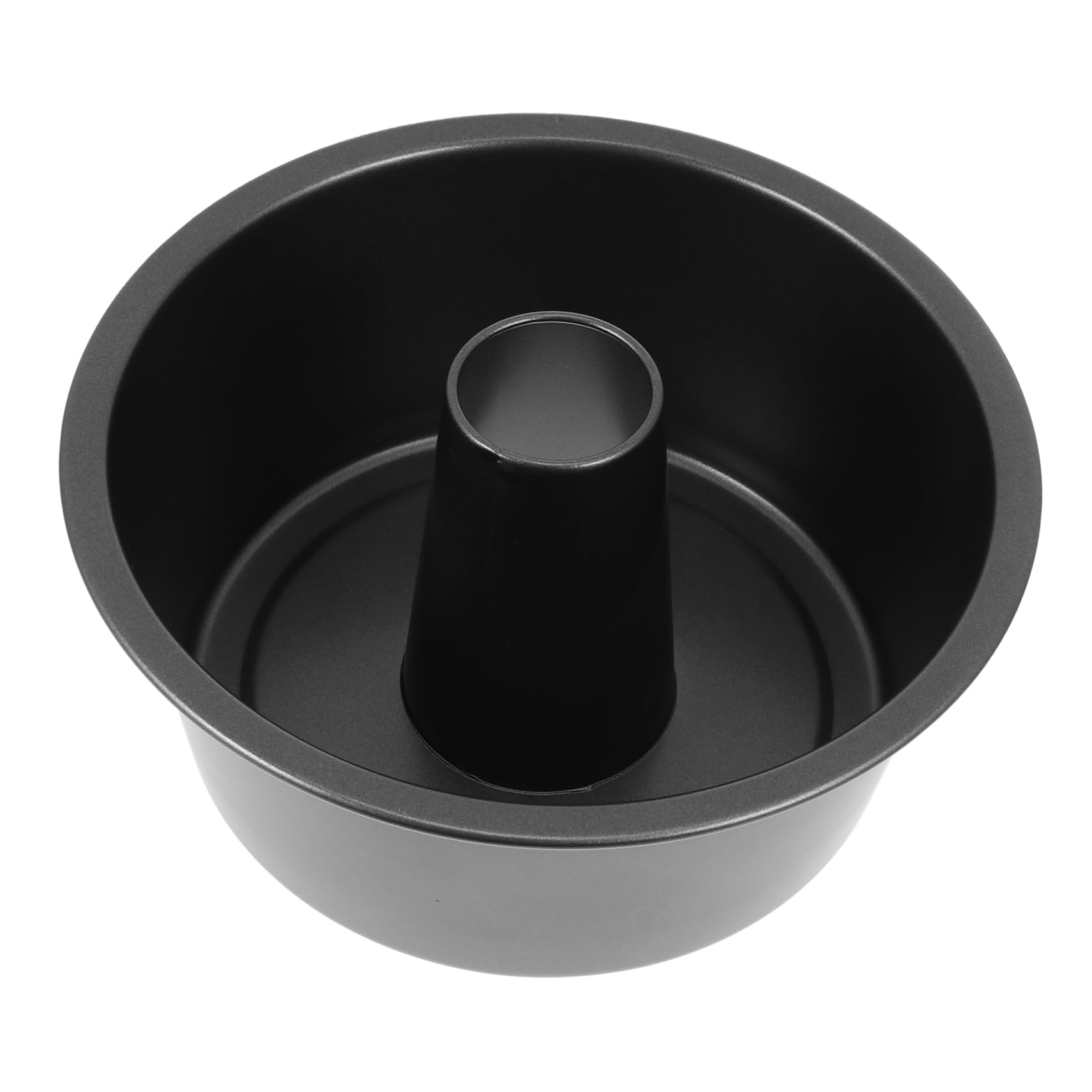 Moule à Gâteau Creux Rond Noir en Acier au Carbone, Antiadhésif