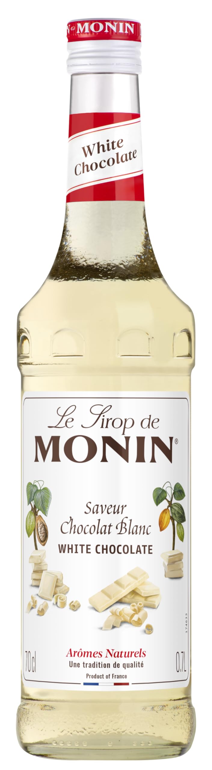 MONIN - Assortiment de Sirop Saveur Caramel Salé & Sirop Saveur Chocolat Blanc - Pour Café, Chocolat Chaud, Capuccino ou Latte - Arômes Naturels - Bouteille en Verre - 2 x 70 cl