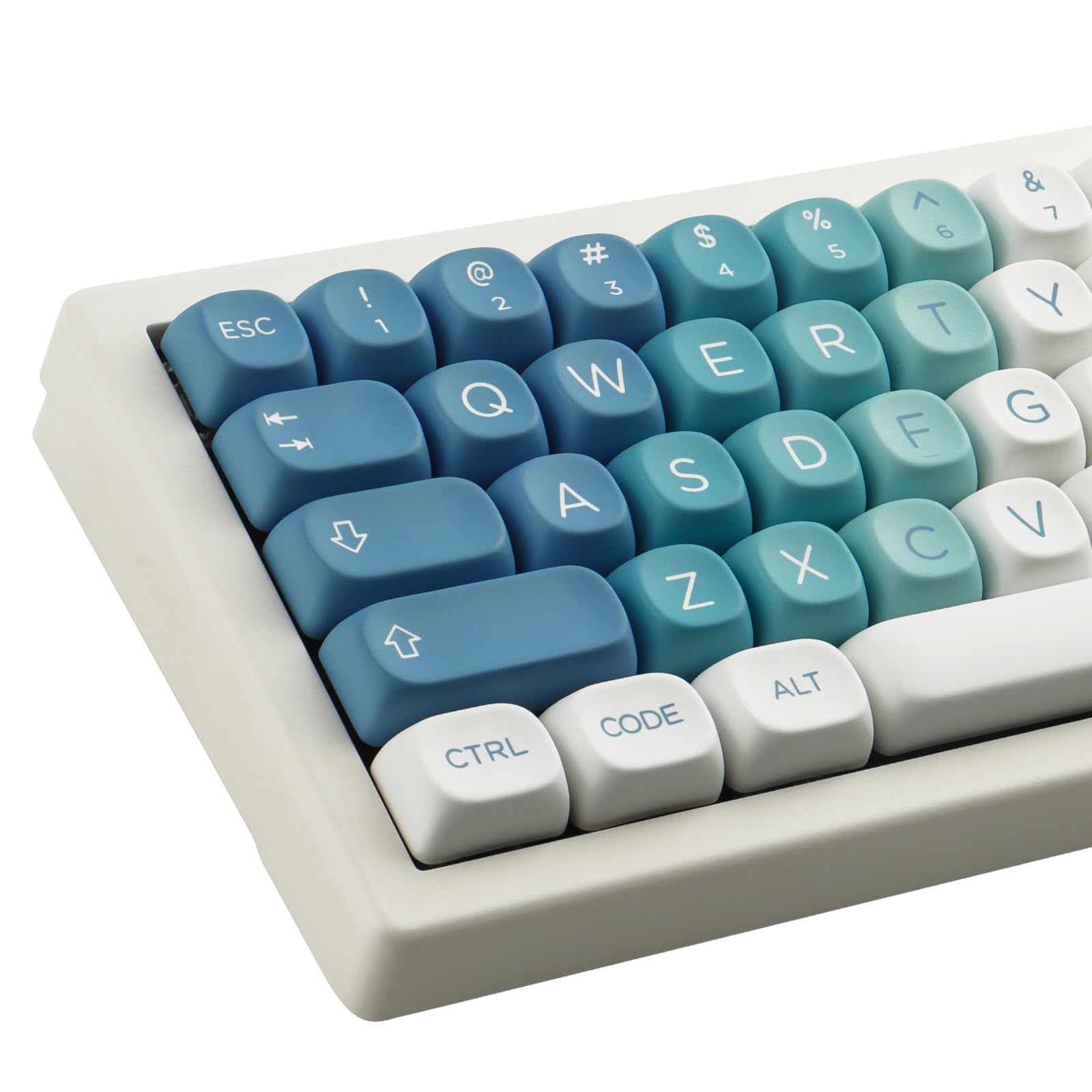 Sunzit MOA Profil Tastenkappen – 126 Tasten, PBT-Patchwork Design, Für Mechanische Tastaturen