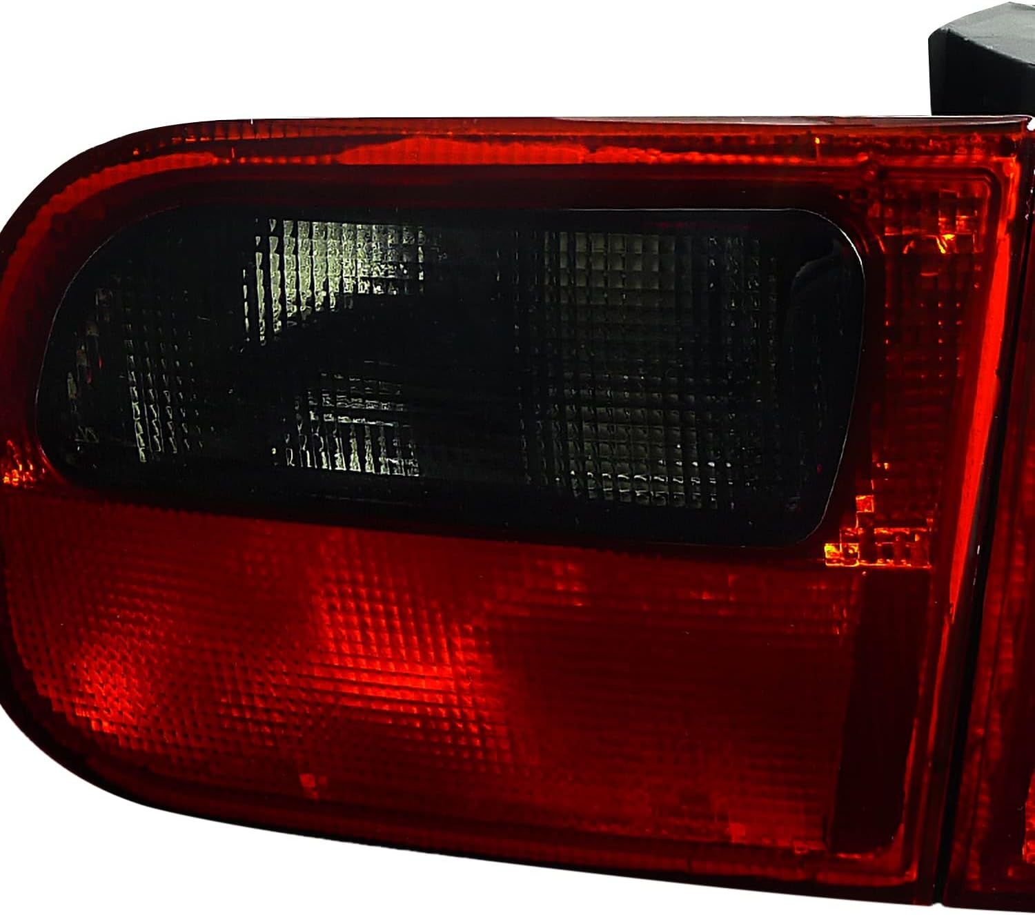 SPEC-D TUNING Red Smoke Lens Tail Lights Compatible with 1992-1995 Honda Civic 3-Door Hatchback, Left + Right Pair Assembly